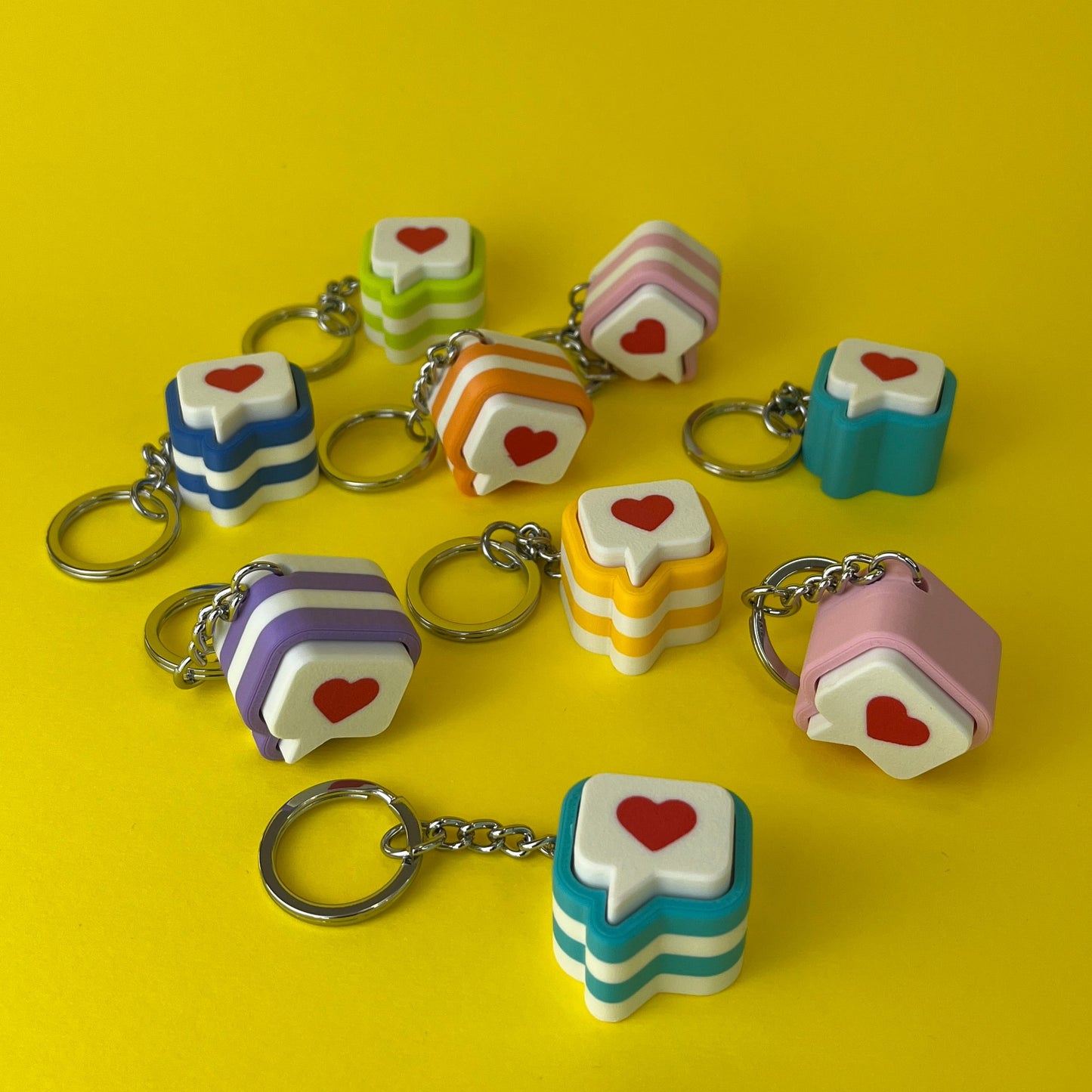 Love Message Clicker Keychain, Valentine's Day Gift, playful toy keychains