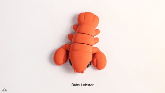 Baby Lobster Keychain – Red Ocean Creature in 3D Print