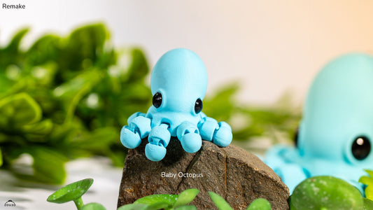 Baby Octopus Keychain – Cute 3D Printed Ocean Animal