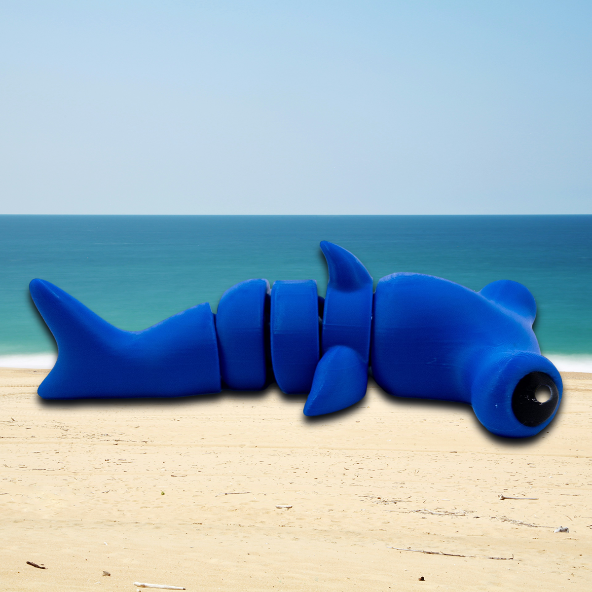 Flexi Hammerhead Shark Toy. 3D printed toys, gift for shark lovers