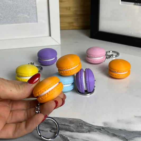 Macaroon Clicker Keychain, playful toy keychains