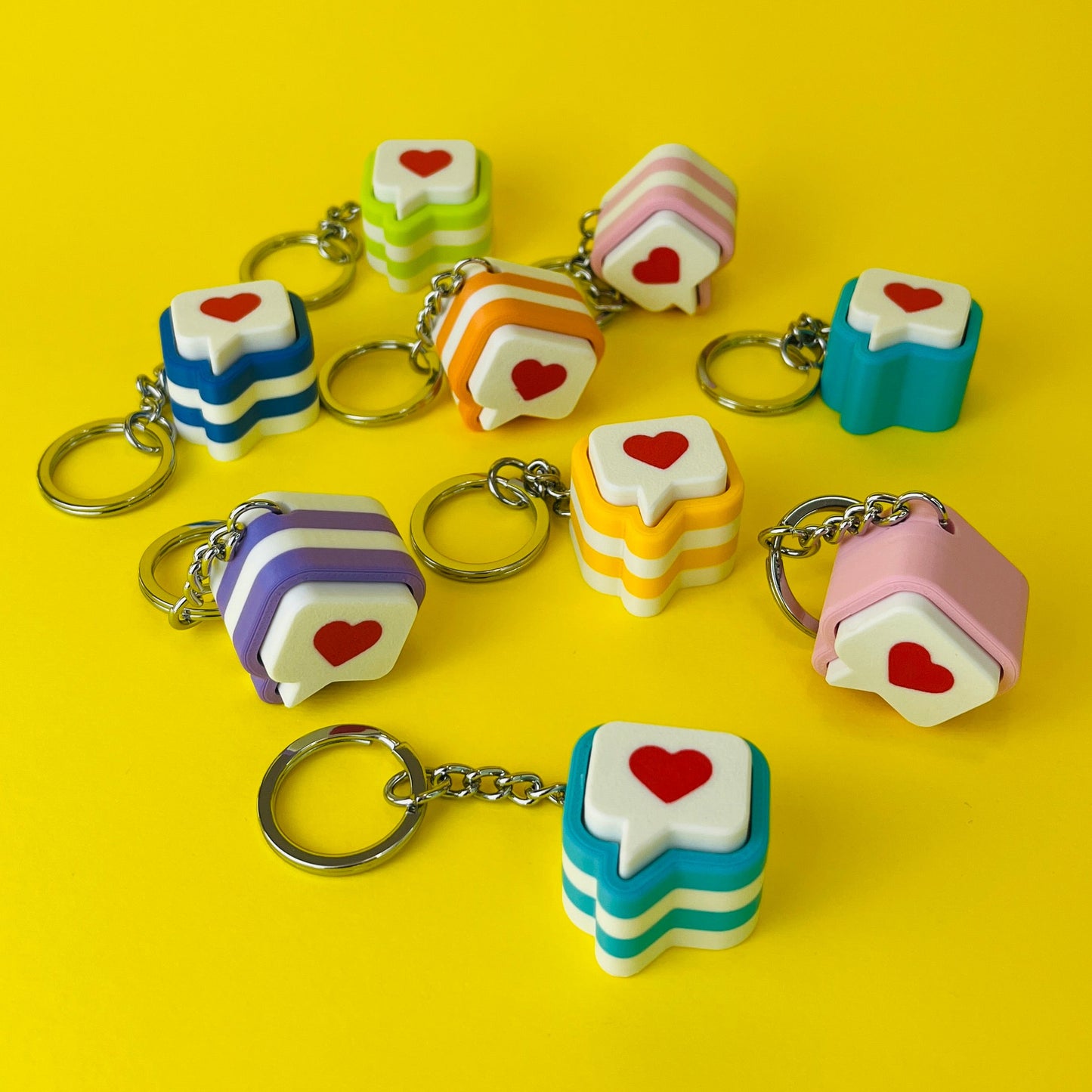 Love Message Clicker Keychain, Valentine's Day Gift, playful toy keychains