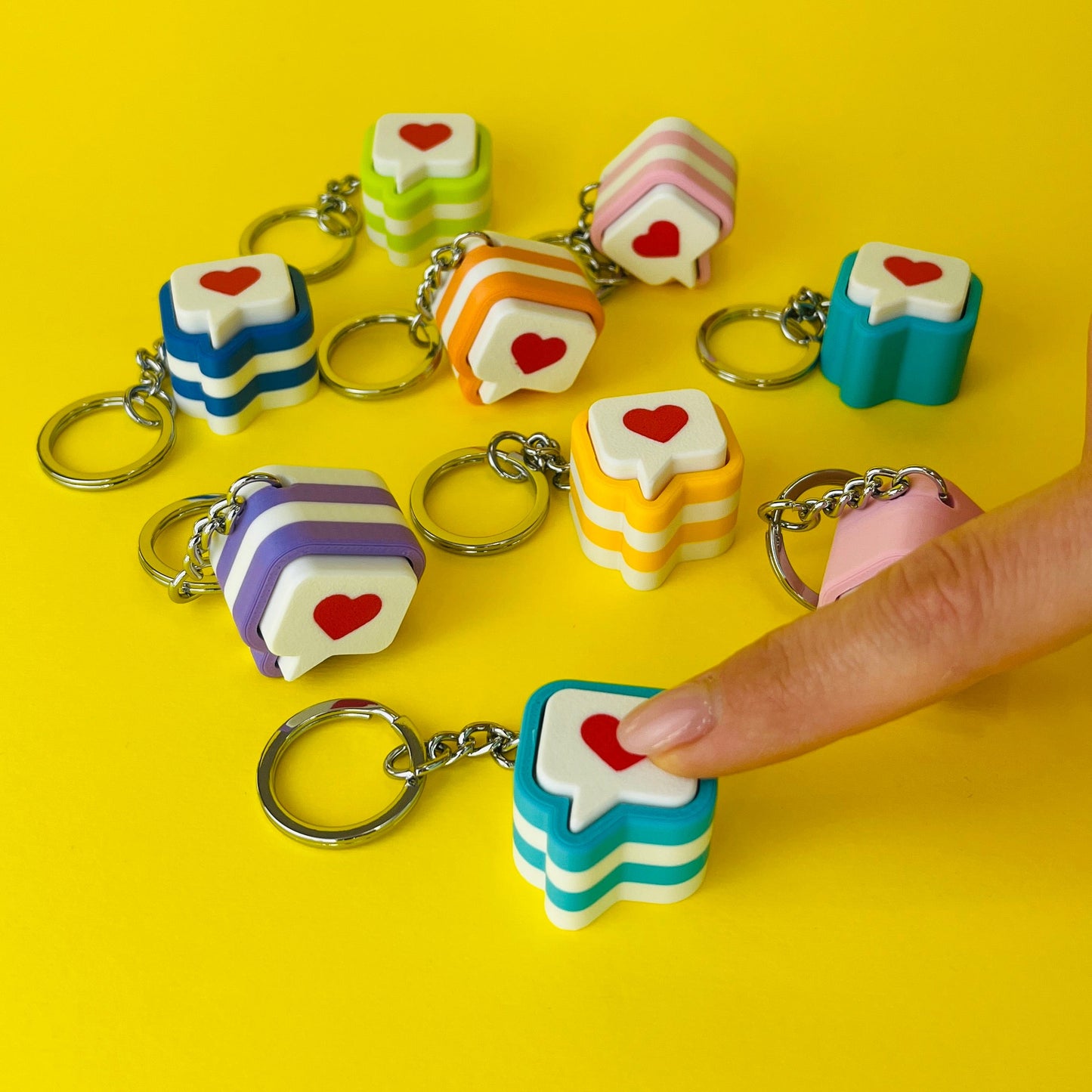 Love Message Clicker Keychain, Valentine's Day Gift, playful toy keychains