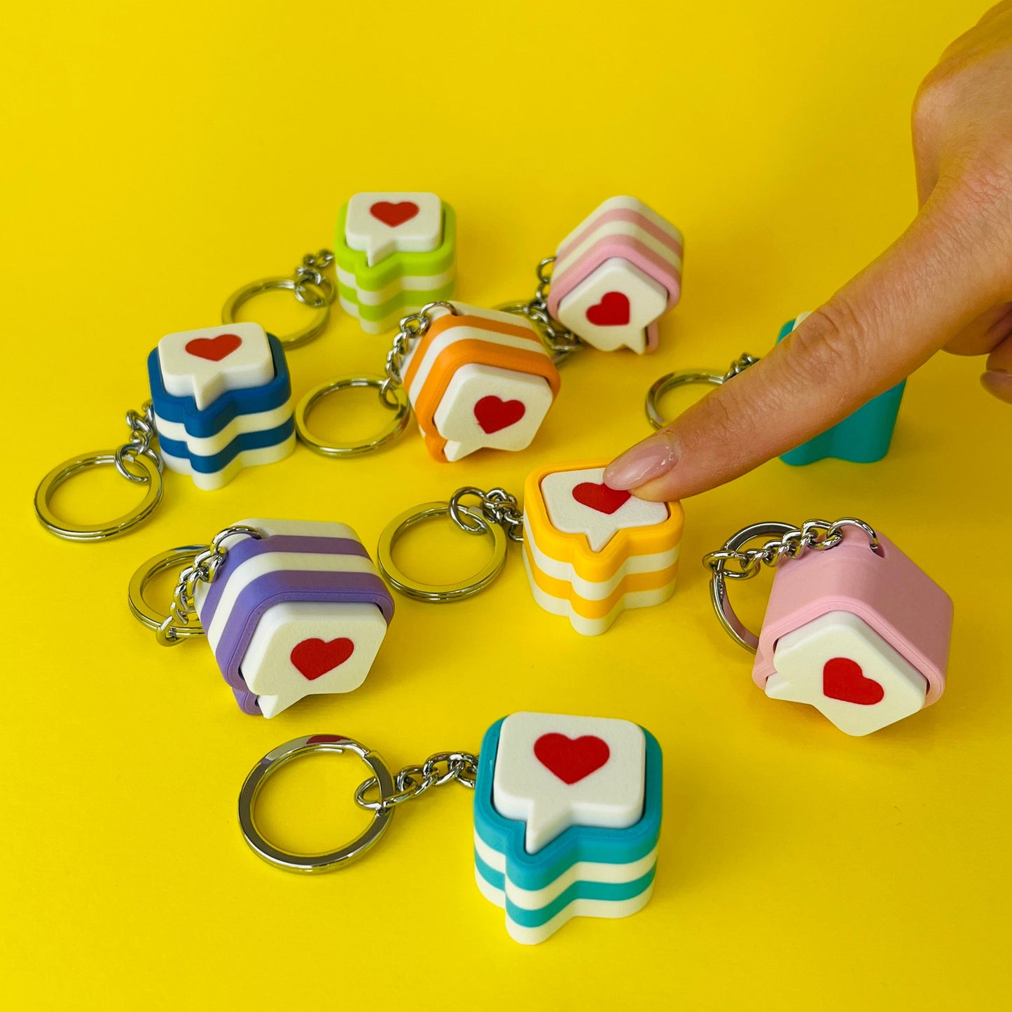 Love Message Clicker Keychain, Valentine's Day Gift, playful toy keychains