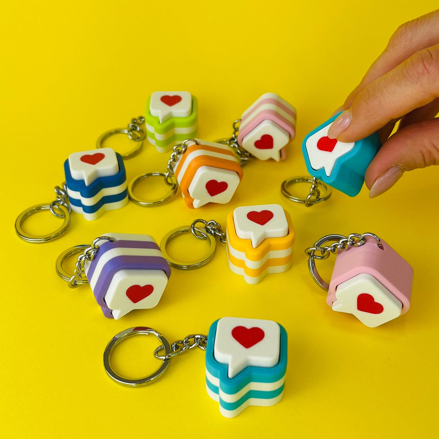 Love Message Clicker Keychain, Valentine's Day Gift, playful toy keychains