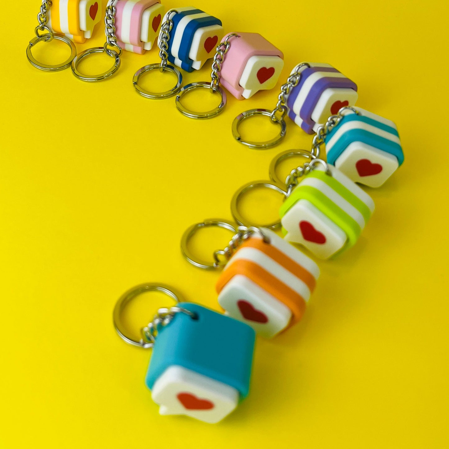 Love Message Clicker Keychain, Valentine's Day Gift, playful toy keychains