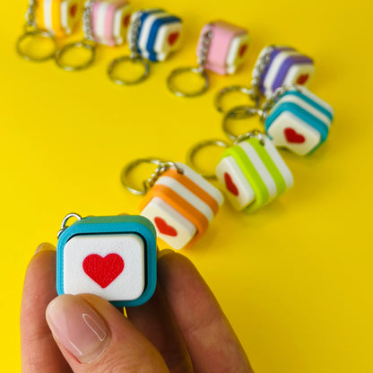 Love Message Clicker Keychain, Valentine's Day Gift, playful toy keychains