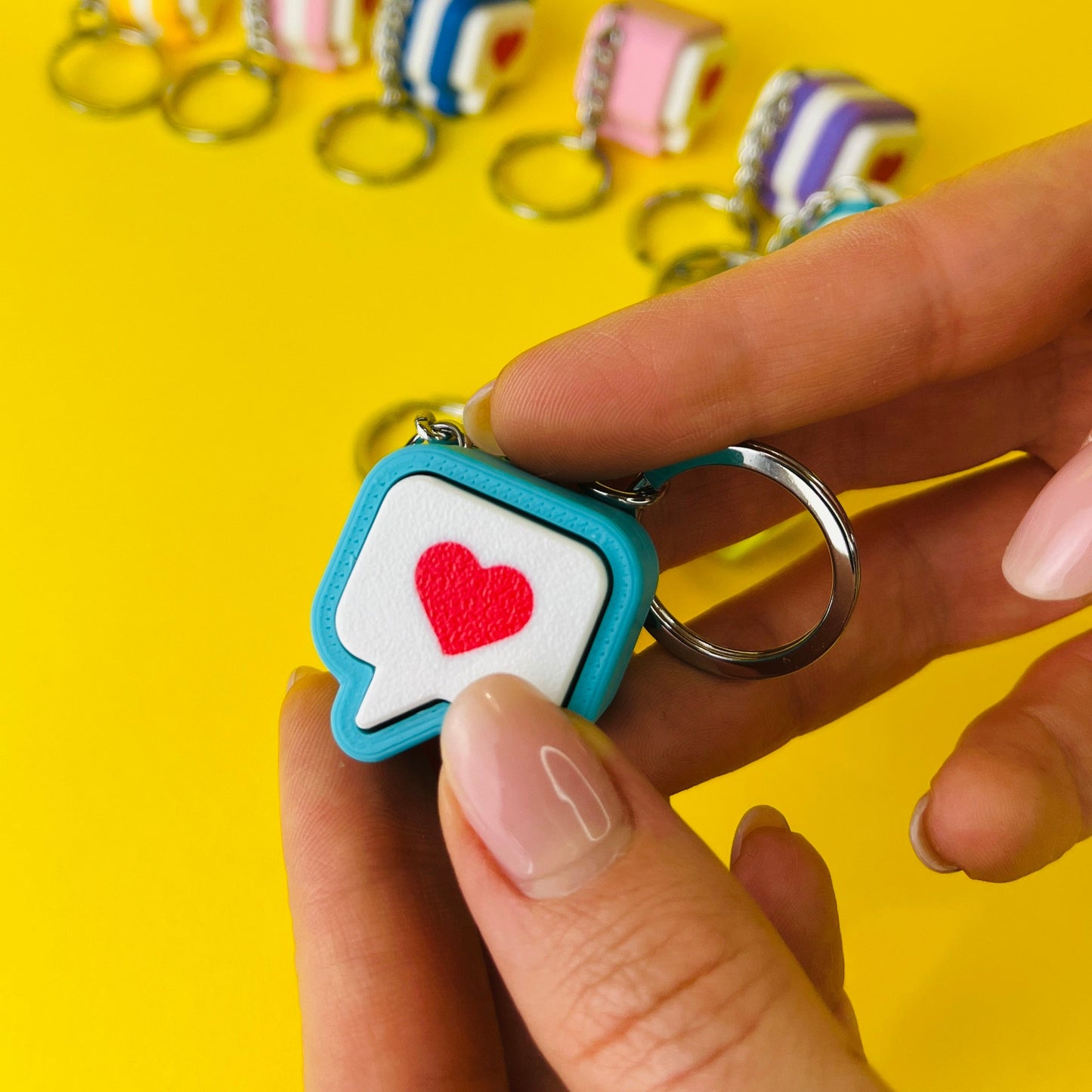 Love Message Clicker Keychain, Valentine's Day Gift, playful toy keychains