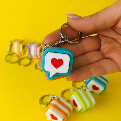 Love Message Clicker Keychain, Valentine's Day Gift, playful toy keychains